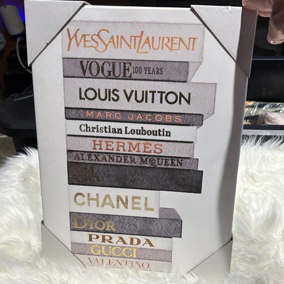 Hobby Lobby Other - 💕💕Hobby Lobby Fashion Book Stack Art Print - Black, Gray, Gold